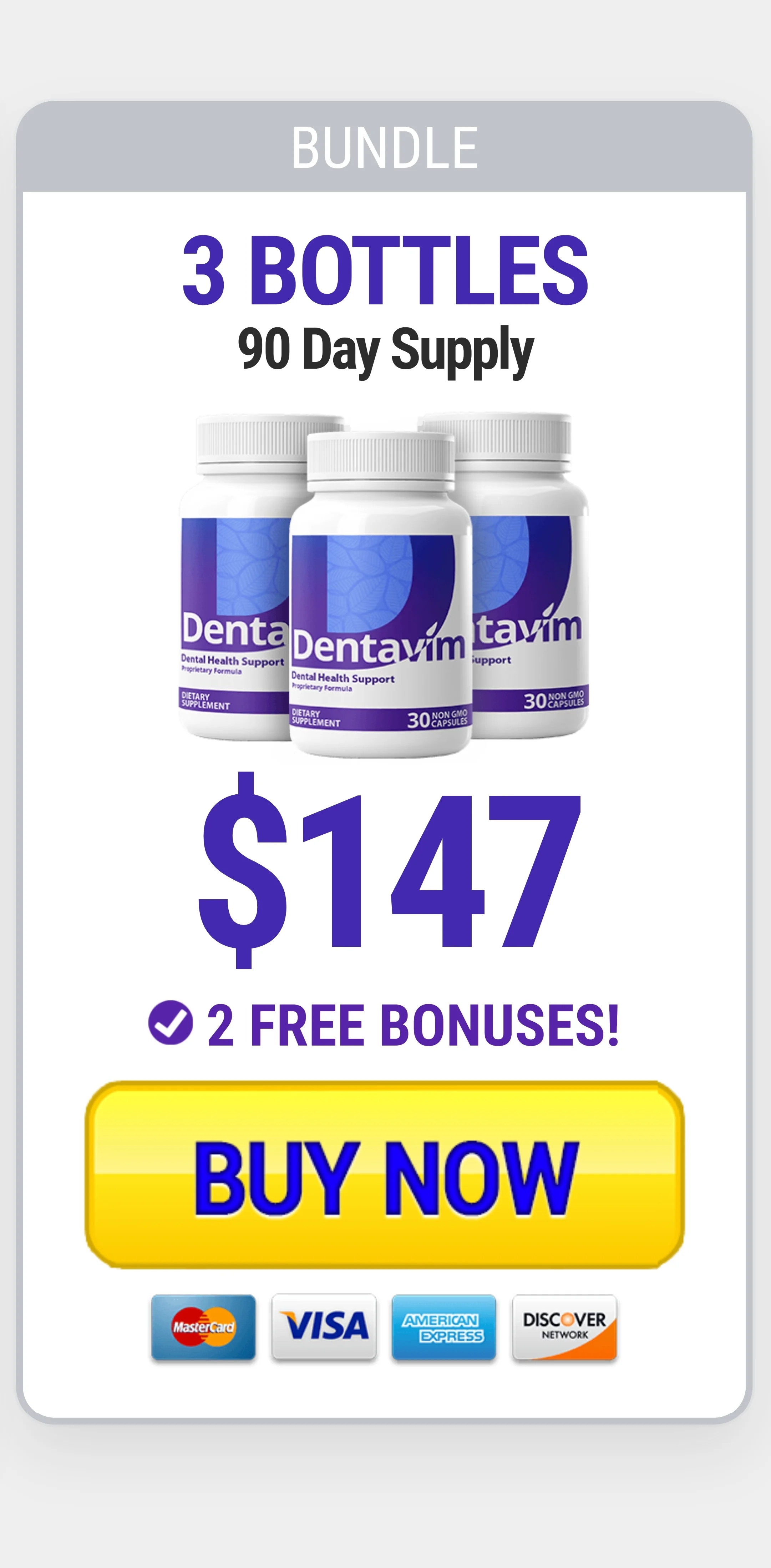 Dentavim™ 3 bottles pricing